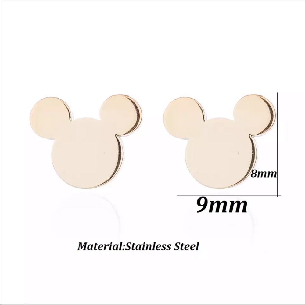 Stainless Steel Mickey Mouse Stud Earrings - Picture 5 of 5